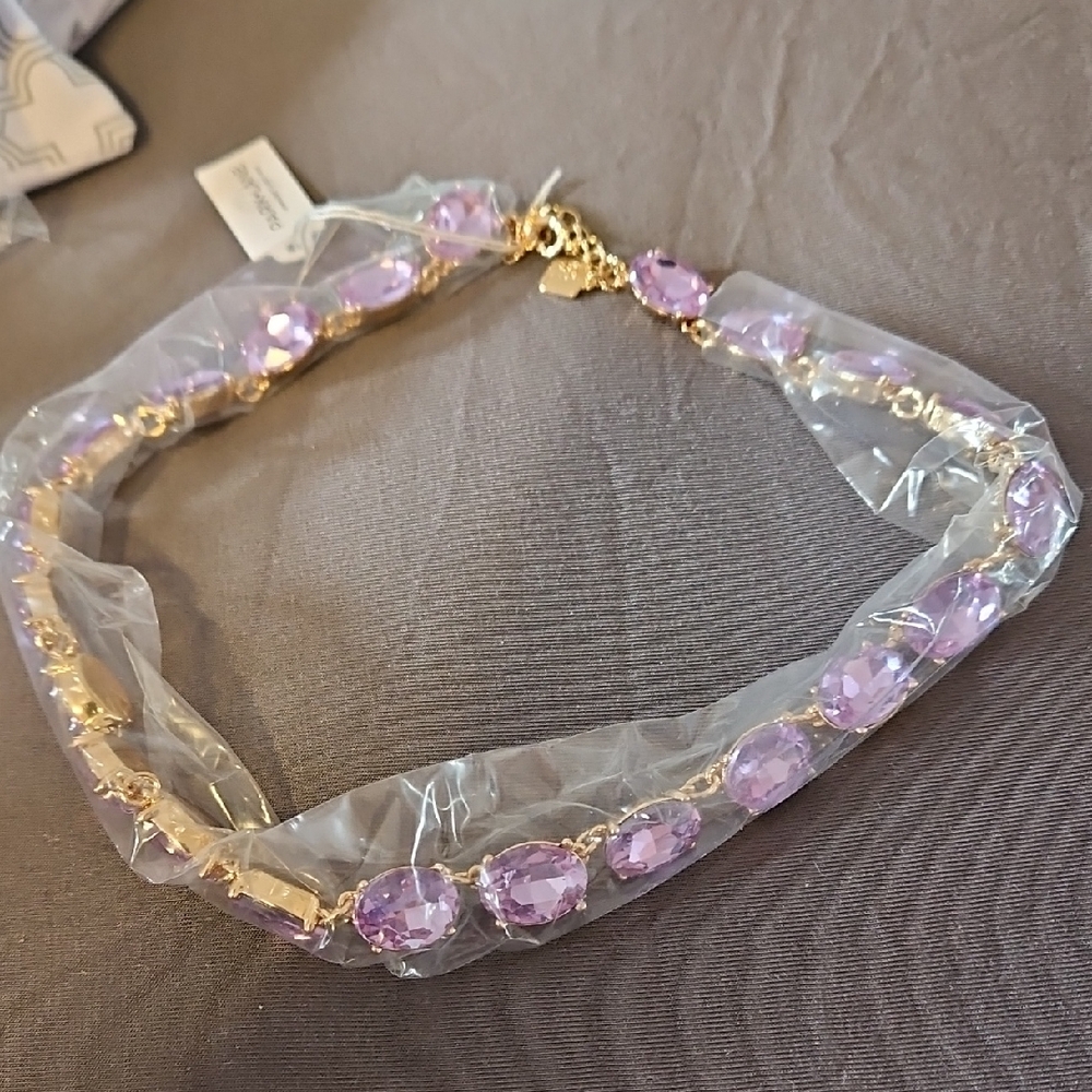 Chic Gold and Purple Women's Necklace